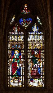Paryż - kościół Saint-Severin - witraż w południowo-wschodnim oknie prezbiterium