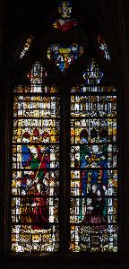 Paryż - kościół Saint-Severin - witraż w południowo-wschodnim oknie prezbiterium