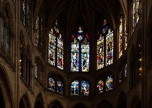 Paryż - kościół Saint-Severin - witraże w prezbiterium