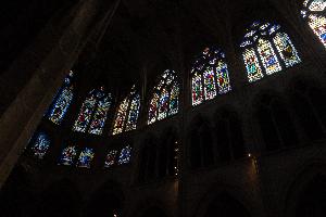 Paryż - kościół Saint-Severin - witraże w elewacji południowej