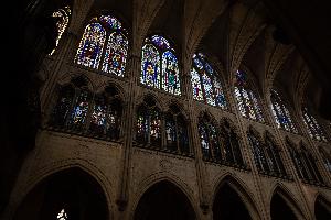 Paryż - kościół Saint-Severin - witraże w elewacji północnej