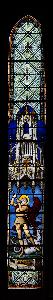 Paryż - kościół Saint-Severin - witraż w kaplicy bocznej