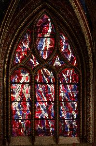 Paryż - kościół Saint-Severin - witraż w kaplicy ambitu