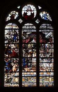 Paryż - kościół Saint-Étienne-du-Mont - okno w kaplicy Kryża Św.