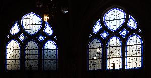 Paryż - kościół Saint-Étienne-du-Mont - okna w kaplicy