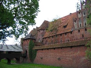 Gotycki Zamek w Malborku. 
