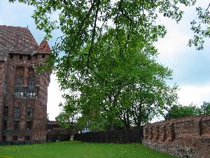 Gotycki zamek w Malborku.