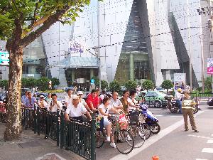 Rowerzyści w Szanghaju