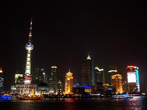 Szanghaj Pudong nocą