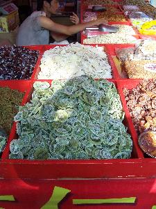 Xiamen - kandyzowane owoce na targu