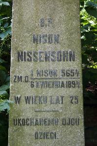 Warszawa - cmentarz żydowski - nagrobek Nisona Nissensohna