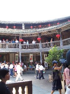 Fujian - wnętrze tulou w osadzie ludu Hakka