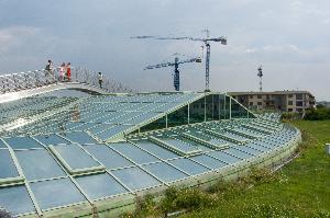 Warszawa - ogród na dachu Biblioteki Uniwersyteckiej