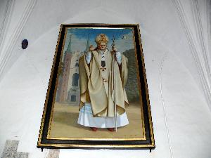 Obraz Jana Pawła II w Archikatedrze w Gdańsku.