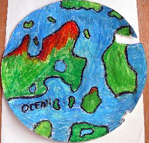Rysunek dziecięcy -  "Nasza Ziemia".
