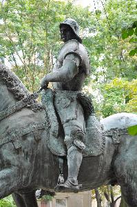 Warszawa - kopia pomnika kondotiera Bartolomeo Colleoniego