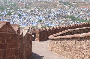 Widok na miasto z Twierdzy Mehrangarh w Jodhpur