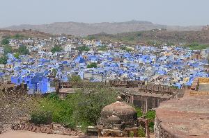 Widok na miasto z Twierdzy Mehrangarh w Jodhpur