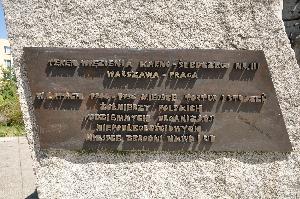 Warszawa - pomnik przy ul. Namysłowskiej
