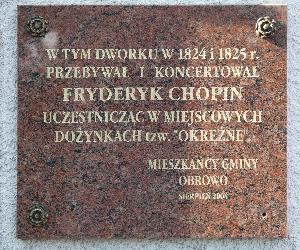 Obrowo - tablica pamiątkowa