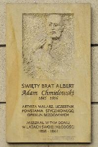 Warszawa - tablica pamiątkowa św. brata Alberta