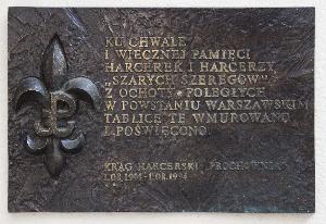 Warszawa - tablica pamiątkowa Szarych Szeregów