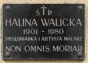Warszawa - tablica pamiątkowa Haliny Walickiej