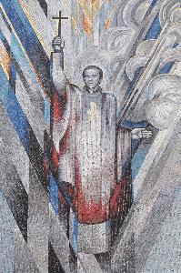 Warszawa - mozaika z bł. ks. Jerzym Popiełuszko