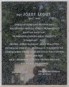 Warszawa - tablica pamiątkowa mjr Józefa Leguta