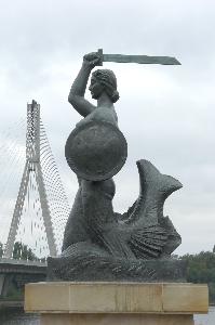 Warszawa - pomnik Syrenki