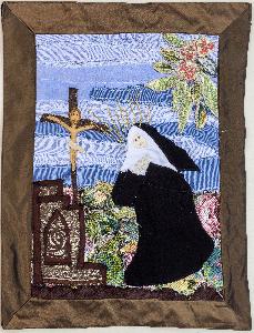 Mirosława Wejchert - Modlitwa św. Faustyny - aplikacja na tkaninie