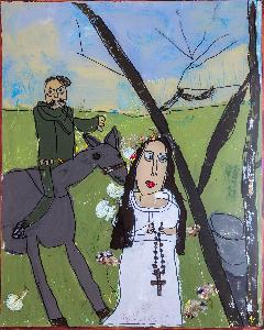 Alicja Popławska - Błogosławiona - malarstwo na szkle