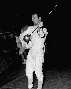 Witold Woyda na Mistrzostwach Polski w szermierce w 1968 r.