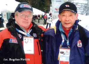 Mistrzowie olimpijscy Wojciech Fortuna i Yukio Kasaya